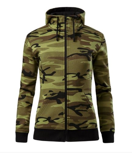 TEREPMINTÁS KAPUCNIS NŐI PULÓVER