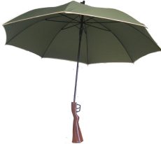 Esernyő puskatussal, fegyver esernyő