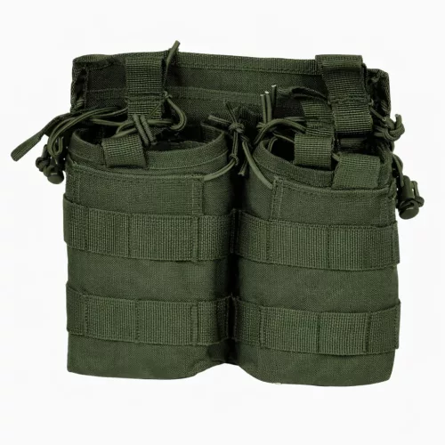 zöld nyitott dupla tárzseb