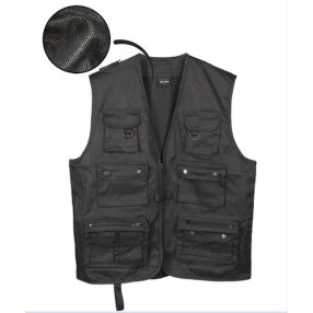 vékony fekete vadász mellény - vadászruházat