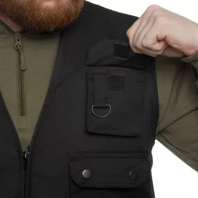 vékony fekete vadász mellény - vadászruházat