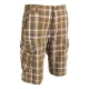 barna kockás short