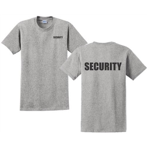 szürke security póló