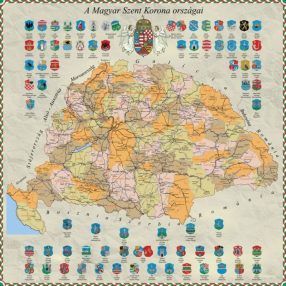 NAGY MAGYARORSZÁG 64 VÁRMEGYE SELYEMKENDŐ