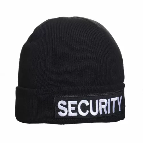 téli sapka security felirattal