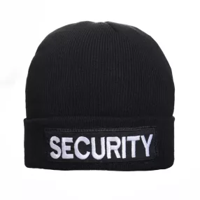 téli sapka security felirattal
