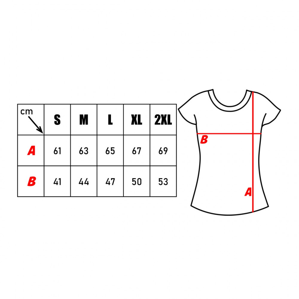 női pólók mérettáblázata